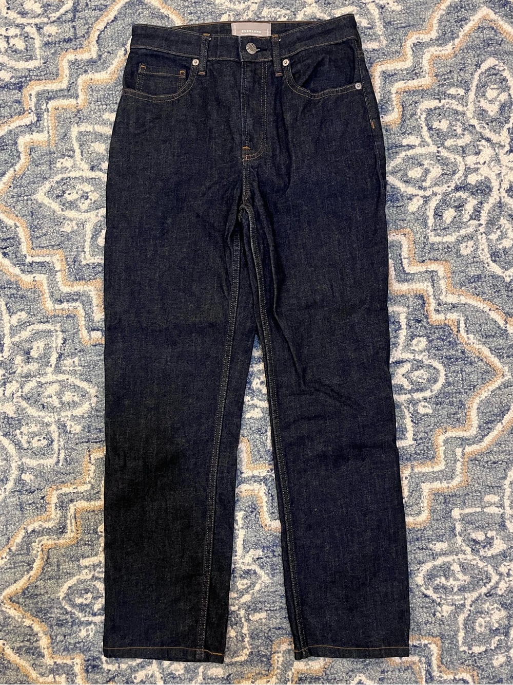 Everlane the High Rise Straight Jean Dark Wash Size 26R